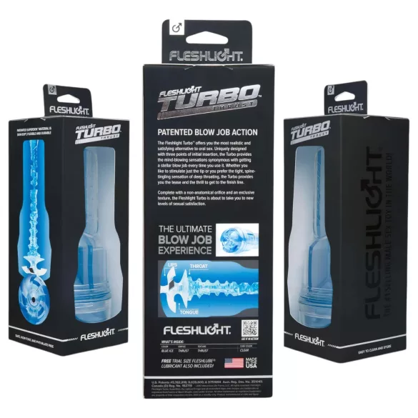 Fleshlight Turbo Thrust - masturbator met zuigfunctie - blauw