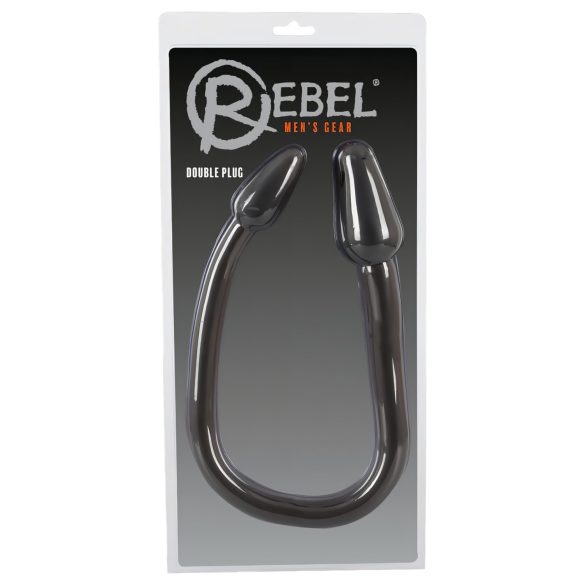 Rebel Dubbele Plug - dubbele kegel anaal dildo (zwart)