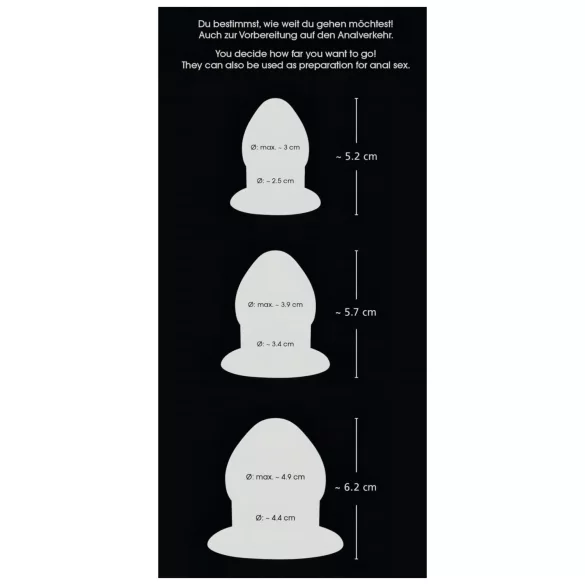 You2Toys - Stretching Plug Kit - anaalplugset - 3 stuks (zwart)