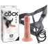 King Cock Strap-on 6 - verstelbare dildo - natuurkleur
