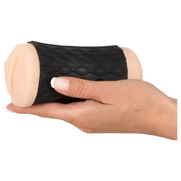 Nature Skin - vagina- en anale masturbator (naturel-zwart)