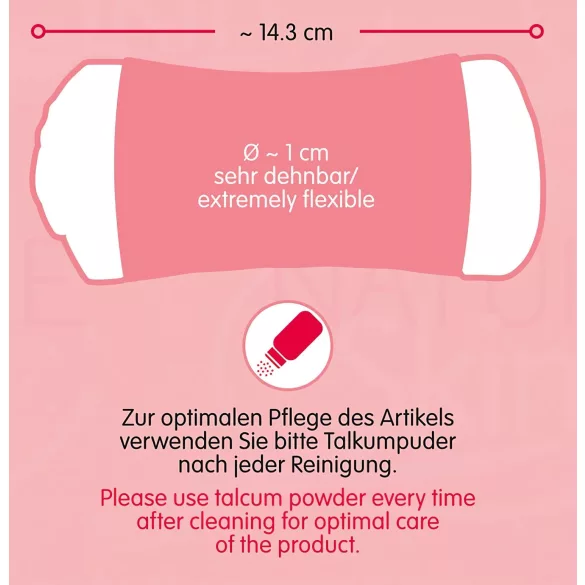 Nature Skin - vagina- en anale masturbator (naturel-zwart)