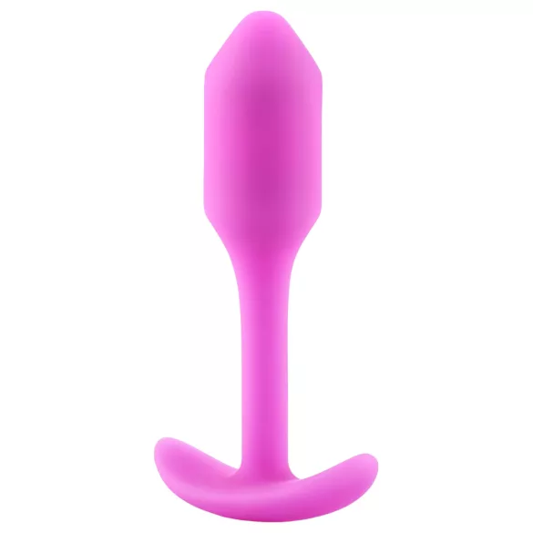b-Vibe Snug Plug 1 - anale plug met intern gewicht (55 g, roze)