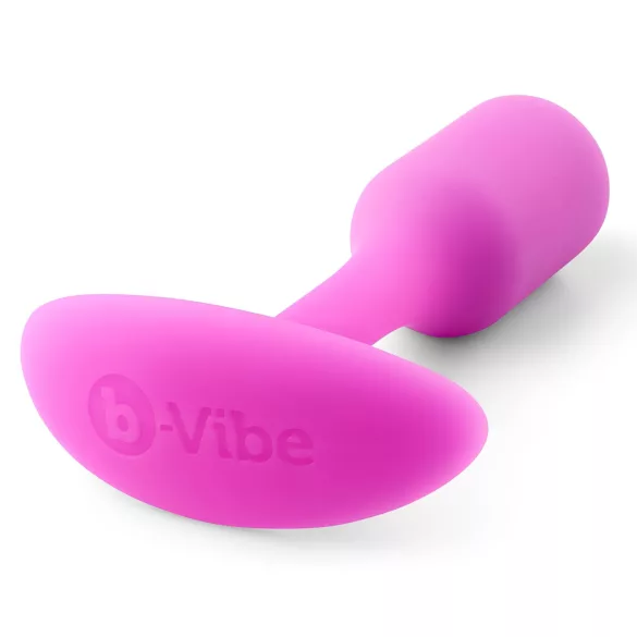 b-Vibe Snug Plug 1 - anale plug met intern gewicht (55 g, roze)