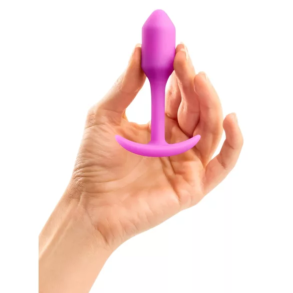 b-Vibe Snug Plug 1 - anale plug met intern gewicht (55 g, roze)