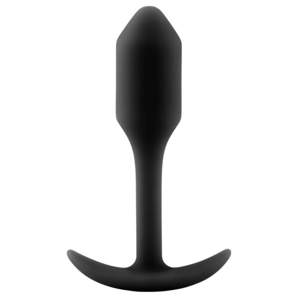 b-vibe Snug Plug 1 - anaal plug met binnengewicht (55g) - zwart