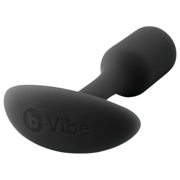 b-vibe Snug Plug 1 - anaal plug met binnengewicht (55g) - zwart