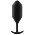 b-vibe Snug Plug 4 - dubbele anale bal (257g) - zwart