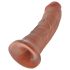 King Cock 8 Dildo (20 cm) - Donker Naturaal