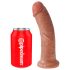 King Cock 8 Dildo (20 cm) - Donker Naturaal