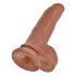 King Cock 9 Ballen Dildo (23 cm) - bruin