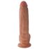 King Cock 9 Ballen Dildo (23 cm) - bruin