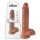 King Cock 10 grote dildo met ballen (25 cm) - bruin
