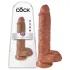 King Cock - realistische dildo met ballen - 25 cm - bruin