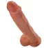 King Cock - realistische dildo met ballen - 25 cm - bruin