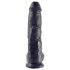 King Cock - dildo met ballen - realistisch - zwart - 25 cm