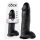 King Cock 12" grote dildo met ballen (30 cm) - zwart