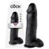 King Cock 12" grote dildo met ballen (30 cm) - zwart