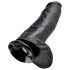 King Cock 12" grote dildo met ballen (30 cm) - zwart