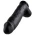 King Cock 12" grote dildo met ballen (30 cm) - zwart