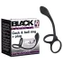 Black Velvets - anaal dildo met penis- en balzakring - siliconen - zwart