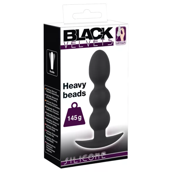 Black Velvets Heavy - bolvormige ana﻿alplug van 145 g (zwart)