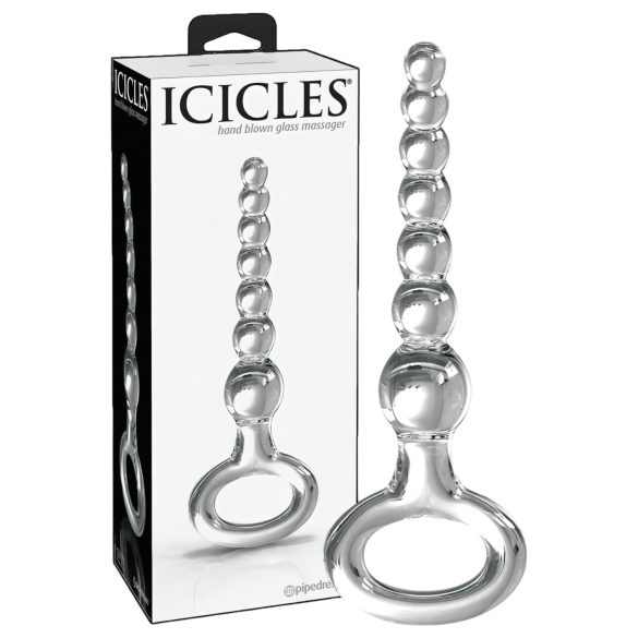 Icicles No. 67 - bolvormige glazen dildo (doorzichtig)
