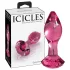Icicles No. 79 - glazen anaalplug - kegelvormig - roze