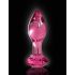 Icicles No. 79 - roze glazen anale plug (kegelvormig)