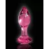 Icicles No. 79 - glazen anaalplug - kegelvormig - roze