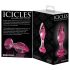 Icicles No. 79 - roze glazen anale plug (kegelvormig)