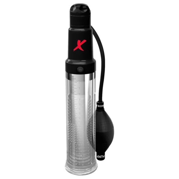 PDX Elite - 2-in-1 penispomp en masturbator in één (transparant)