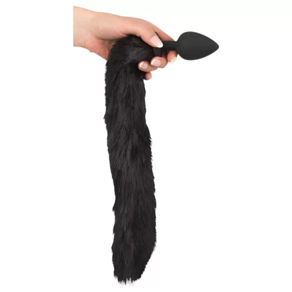 Bad Kitty - anaalplug set met kattenstaart - zwart