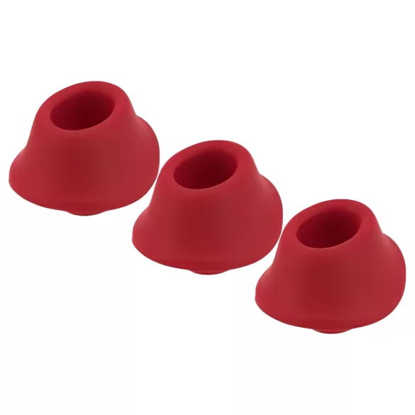 Womanizer Premium M - vervangende zuignap set - rood - 3 stuks