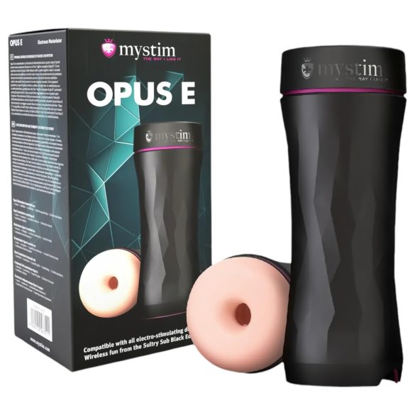 mystim Opus E Donut - elektro masturbator (naturel-zwart)