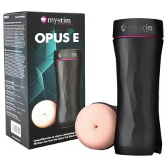   mystim Opus E Anus - elektro prostaat masturbator - siliconen - naturel/zwart
