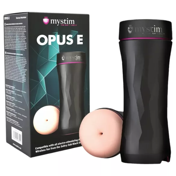 mystim Opus E Anus - elektro prostaat masturbator - siliconen - naturel/zwart