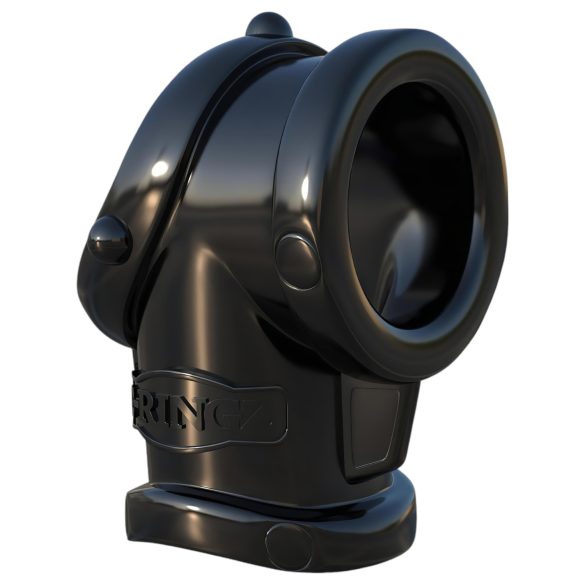 Fantasy Cock Pipe - penisring & balzakstretcher (zwart)