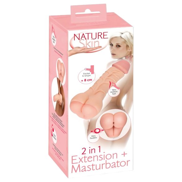 Nature Skin - 2in1 kunstkont en penishoes (natuur)