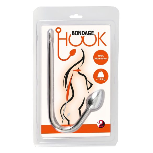 You2Toys - Bondage Haak - aluminium anal hook (179g) - zilver