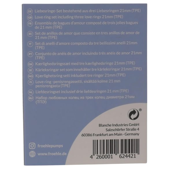 Fröhle - penisring set - medisch siliconen - 3 stuks - 2,1 cm