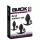Black Velvets - siliconen anaalplug set (3-delig, zwart)