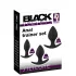 Black Velvets - siliconen anaalplug set (3-delig, zwart)