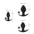 Black Velvets - siliconen anaalplug set (3-delig, zwart)