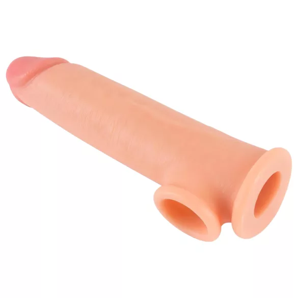 Realistixxx - penisverlengende huls met ring - 19cm - huidkleurig