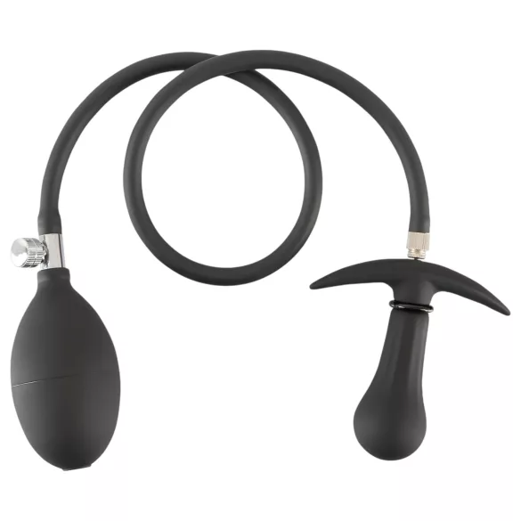 You2Toys - opblaasbare anaalplug met ballen - siliconen - zwart