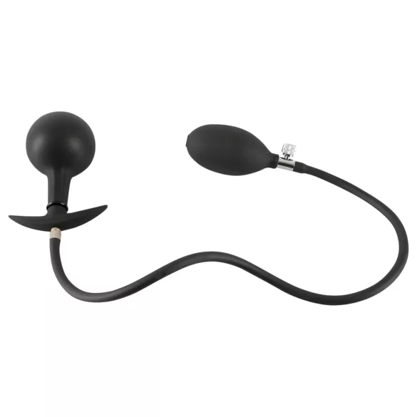 You2Toys - opblaasbare anaalplug met ballen - siliconen - zwart