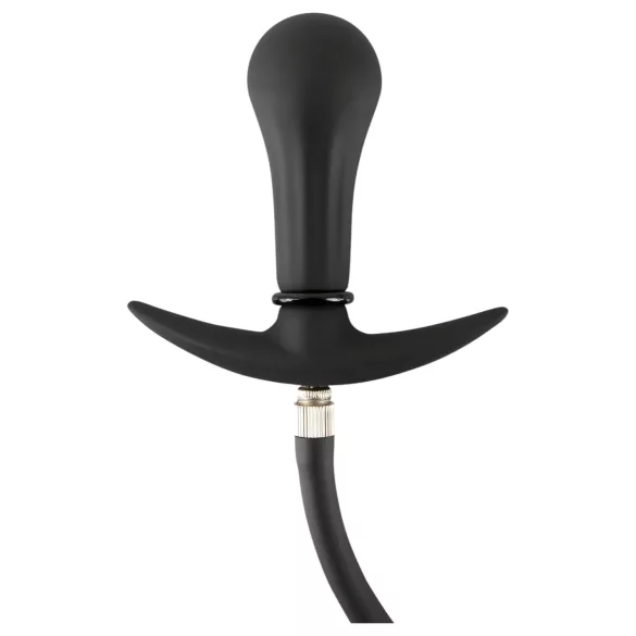 You2Toys - opblaasbare anaalplug met ballen - siliconen - zwart