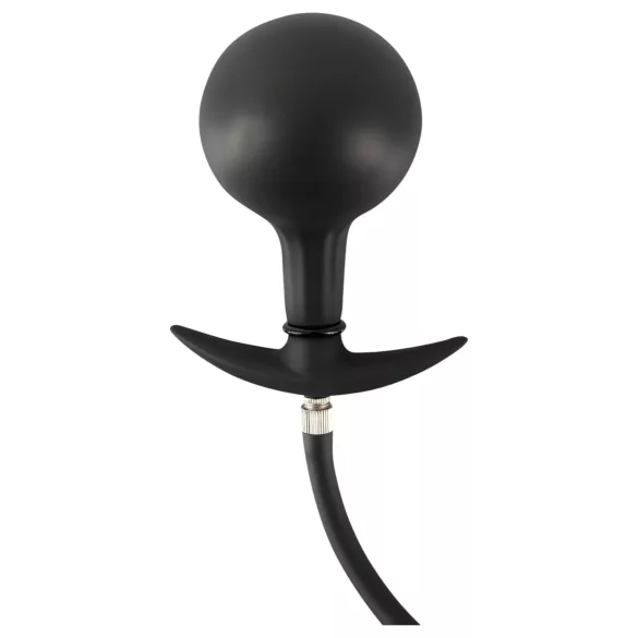 You2Toys - opblaasbare anaalplug met ballen - siliconen - zwart