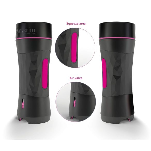 mystim OPUS Mica - levensechte vaginamasturbator (naturel-zwart)